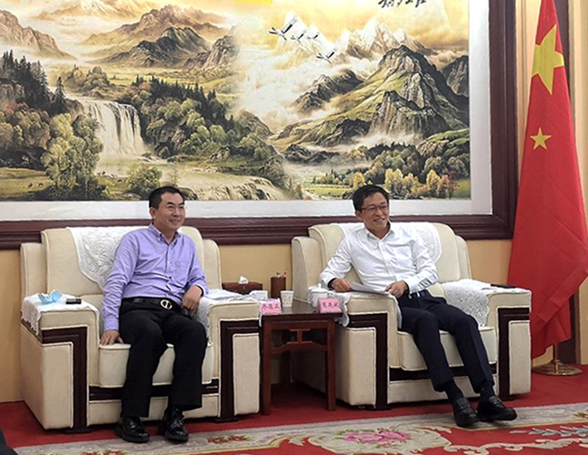 非凡娱乐总裁乔德卫造访朔州市长熊燕斌