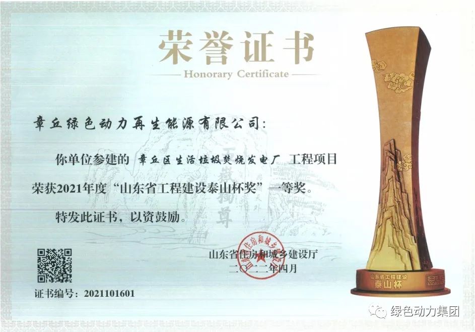 非凡娱乐章丘项目荣获“泰山杯”一等奖